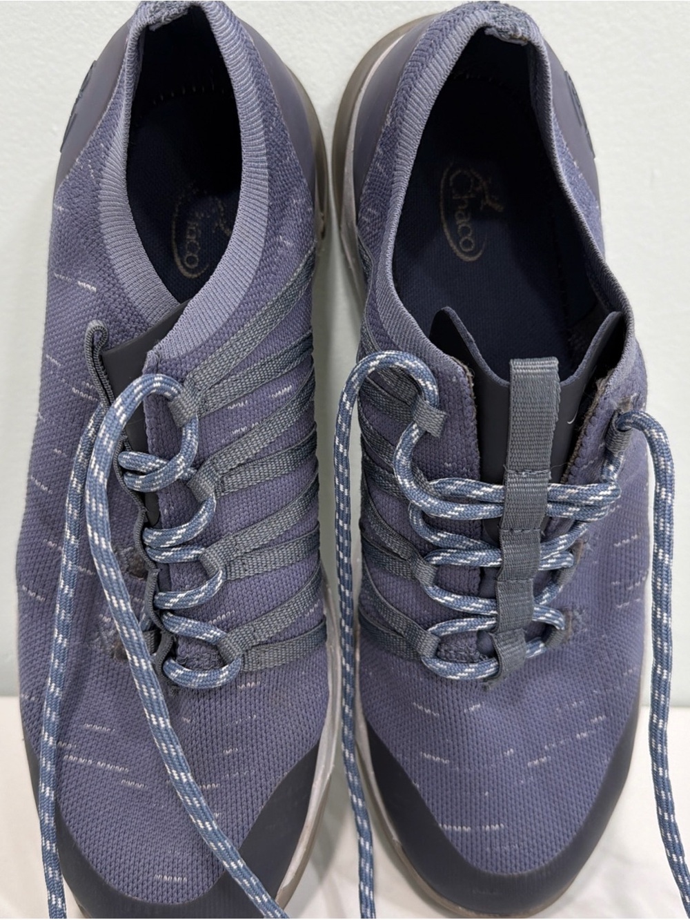 Chaco Women's Knit Lace-Up Athletic Shoes in Slate Purple